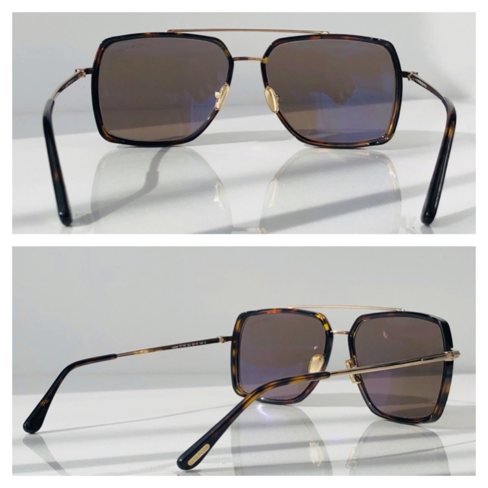 New TOM FORD Lionel Square Havana Brown Sunglasses - Picture 7 of 16